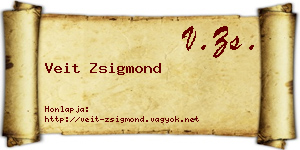 Veit Zsigmond névjegykártya