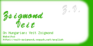 zsigmond veit business card